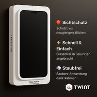 iPhone 16 Plus Privacy Panzerglas mit Installations‑Rahmen